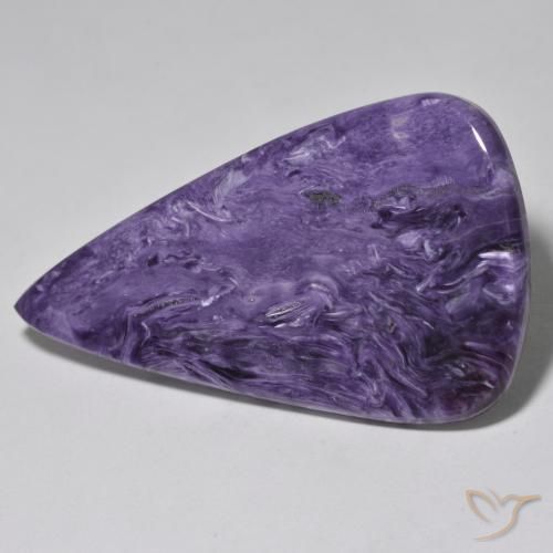 76.47ct Naturale Viola Viola Charoite, Forma a pera, Opaco