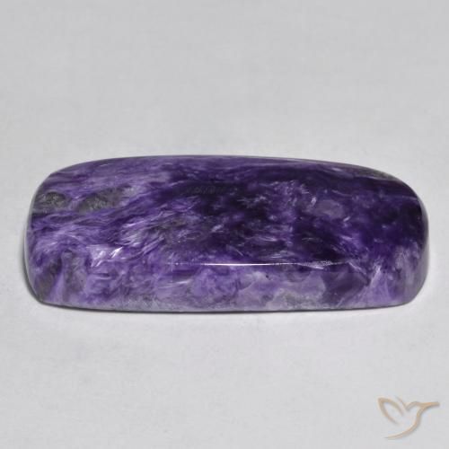 Charoite Viola medio-scuro naturale da 37.13 ct, Cuscino, Opaco