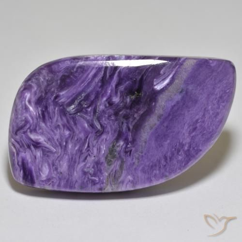 45.93ct Naturale Viola scuro Charoite, Taglio a fantasia, Opaco