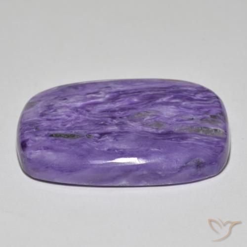Charoite Viola medio-scuro naturale da 45.54 ct, Cuscino, Opaco