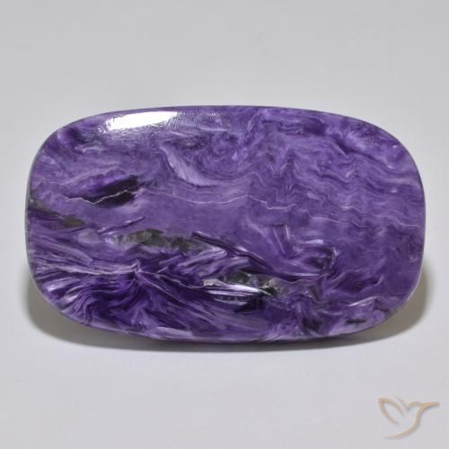 54.42ct Naturale Viola scuro Charoite, Cuscino, Opaco