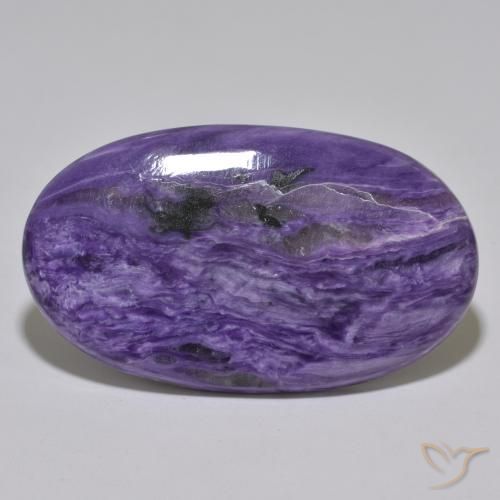 56.50ct Naturale Viola medio Charoite, Ovale, Opaco