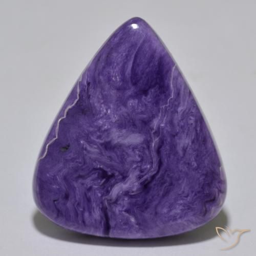 36.06ct Naturale Viola scuro Charoite, Forma a pera, Opaco
