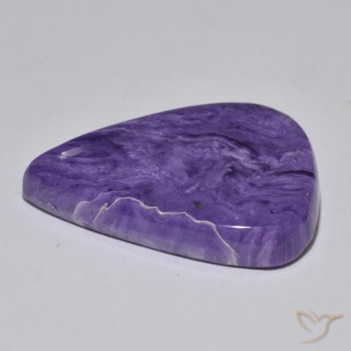 Charoite Viola scuro naturale da 36.06 ct, Forma a pera, Opaco
