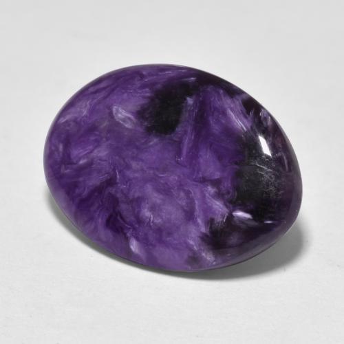 Caroite naturale viola da 6,19 ct, taglio ovale, opaco