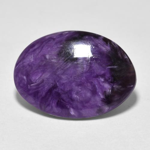 Caroite naturale viola da 6,19 ct, taglio ovale, opaco