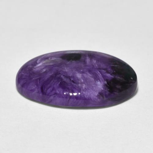 Caroite naturale viola da 6,19 ct, taglio ovale, opaco