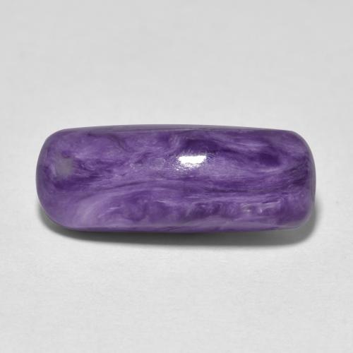 Caroite naturale viola da 4,66 ct, taglio a cuscino, opaco
