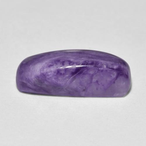 Caroite naturale viola da 4,66 ct, taglio a cuscino, opaco