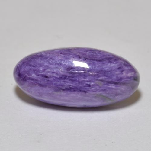 Charoite Viola medio naturale da 5.45 ct, Taglio ovale, Opaco
