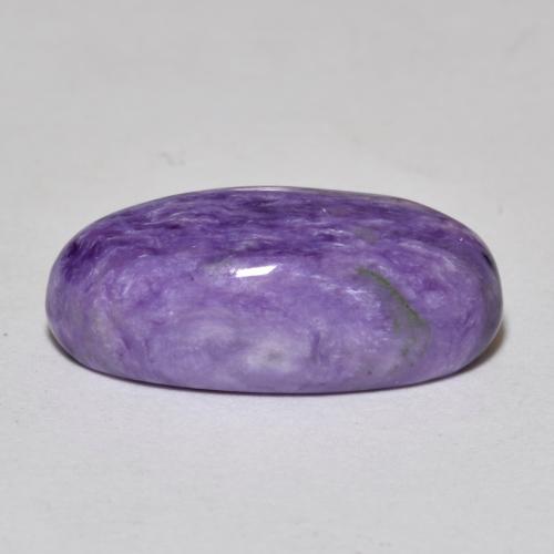 Charoite Viola medio naturale da 5.45 ct, Taglio ovale, Opaco
