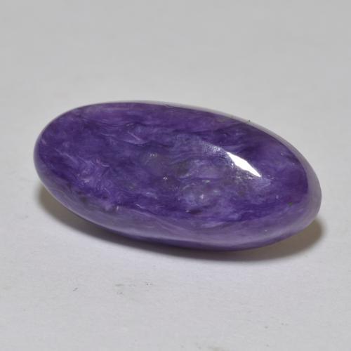 Charoite Viola medio naturale da 6.37 ct, Taglio ovale, Opaco