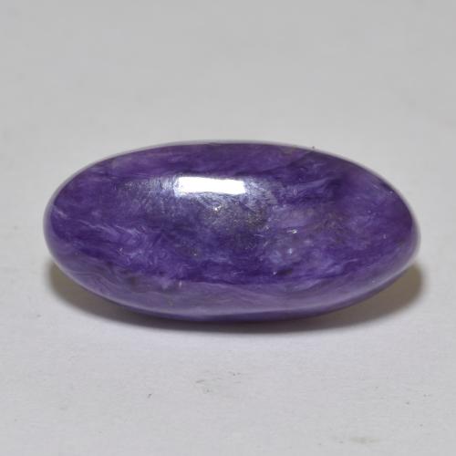 Charoite Viola medio naturale da 6.37 ct, Taglio ovale, Opaco