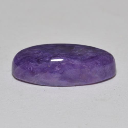 Charoite Viola medio naturale da 6.37 ct, Taglio ovale, Opaco