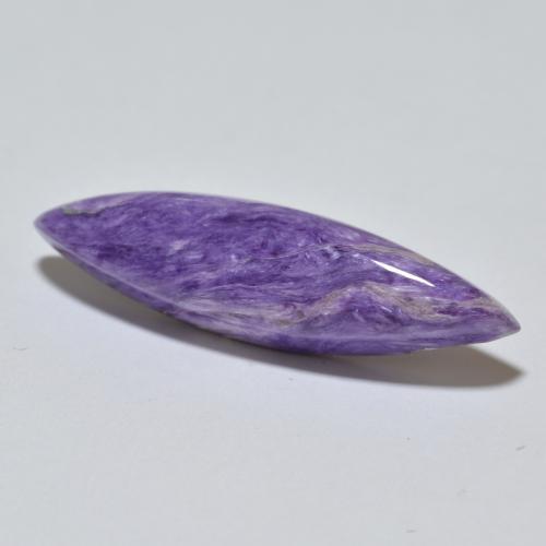 Charoite Viola scuro naturale da 11.86 ct, Taglio marquise, Opaco