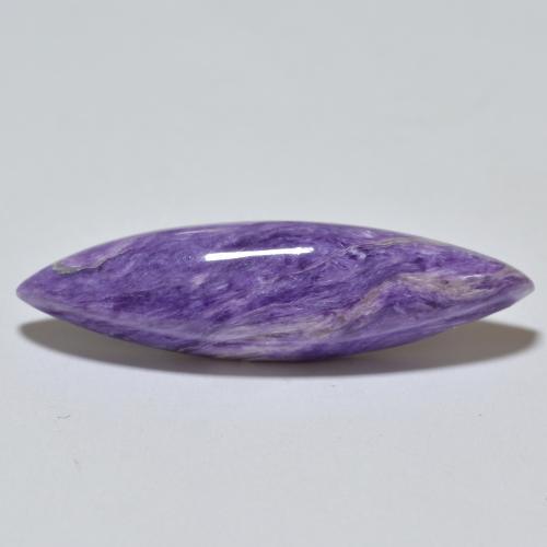 Charoite Viola scuro naturale da 11.86 ct, Taglio marquise, Opaco