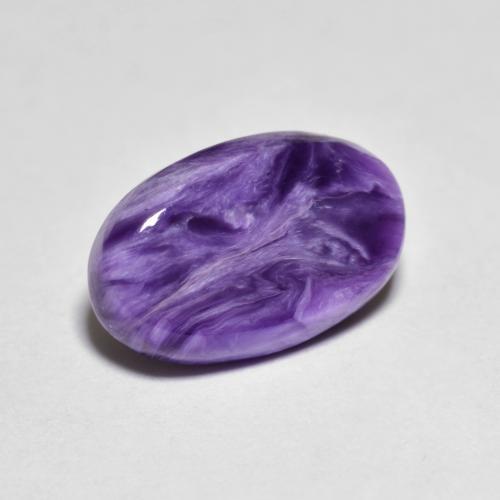 Charoite Viola medio naturale da 2.97 ct, Taglio ovale, Opaco