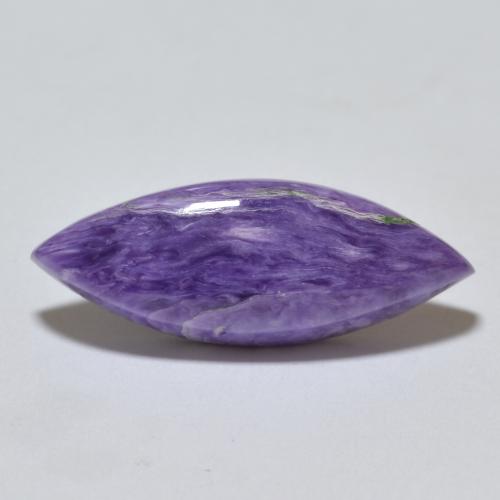 Caroite viola scuro naturale da 5,45 ct, taglio marquise, opaco