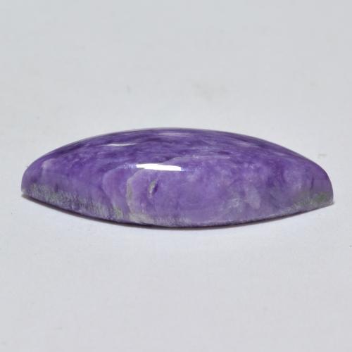 Caroite viola scuro naturale da 5,45 ct, taglio marquise, opaco