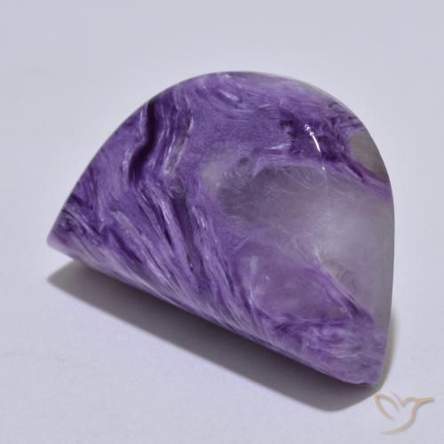 Charoite Viola scuro naturale da 16.25 ct, Taglio a fantasia, Opaco