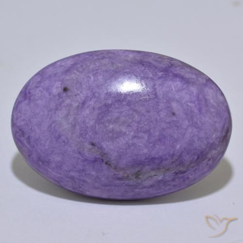 Charoite Viola medio naturale da 34.16 ct, Ovale, Opaco