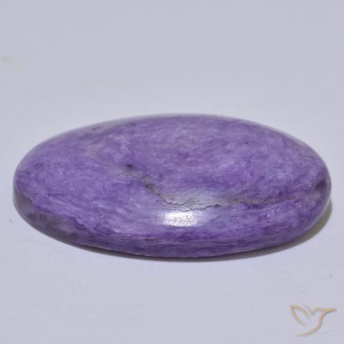Charoite Viola medio naturale da 34.16 ct, Ovale, Opaco