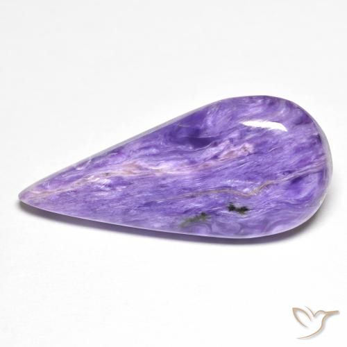 12.05ct Naturale Viola medio Charoite, Forma a pera, Opaco