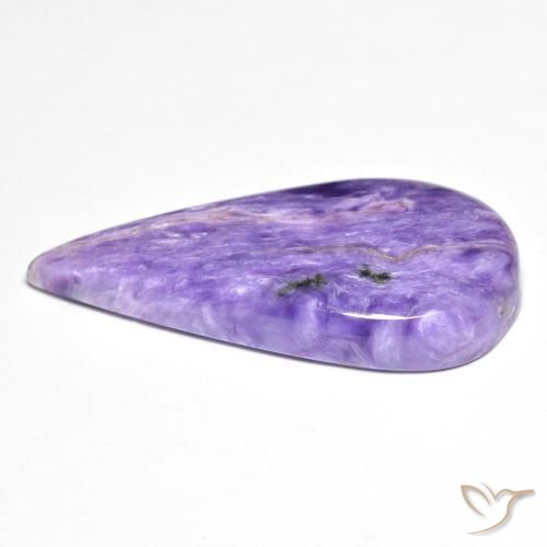Charoite Viola medio naturale da 12.05 ct, Forma a pera, Opaco