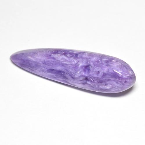 Charoite Viola medio naturale da 9.95 ct, Forma a pera, Opaco