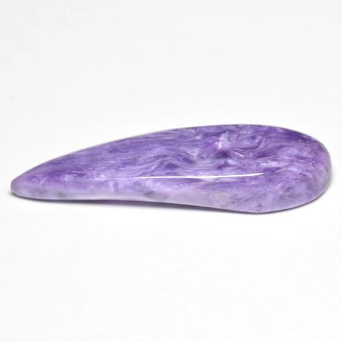 Charoite Viola medio naturale da 9.95 ct, Forma a pera, Opaco