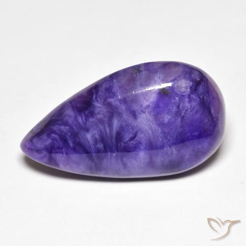 10.22ct Naturale Medium Dark-Violet Charoite, Forma a pera, Opaco