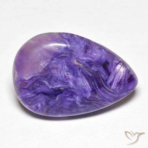 Charoite Velluto Viola Viola naturale da 11.59 ct, Forma a pera, Opaco