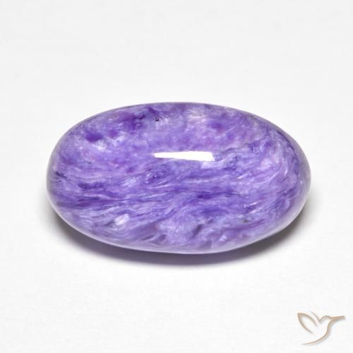 Caroite naturale viola da 7,11 ct, taglio ovale, opaco