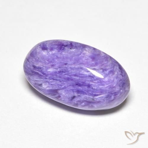 Caroite naturale viola da 7,11 ct, taglio ovale, opaco