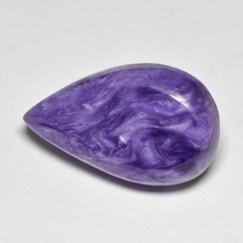 Charoite Velluto Viola Viola naturale da 11.21 ct, Forma a pera, Opaco
