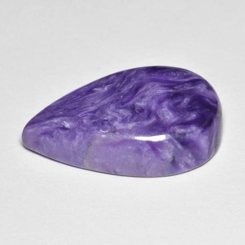 Charoite Velluto Viola Viola naturale da 11.21 ct, Forma a pera, Opaco