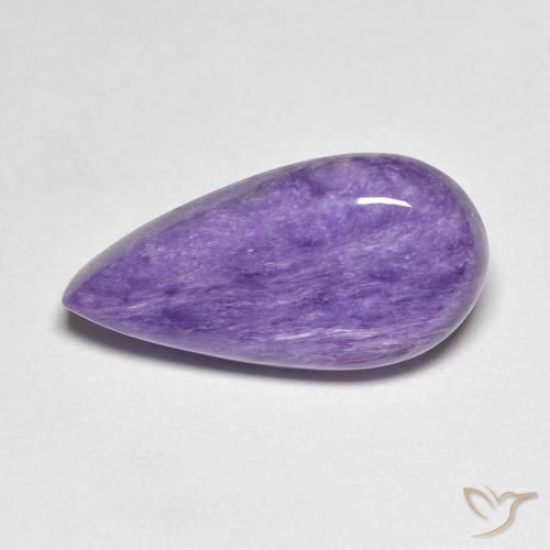 6.67ct Naturale Viola medio Charoite, Forma a pera, Opaco