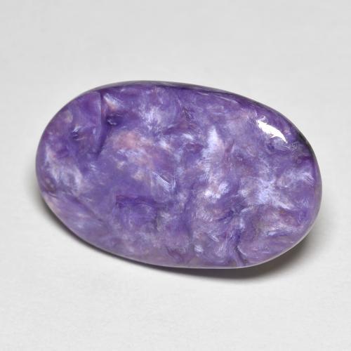 Charoite Viola medio naturale da 8.48 ct, Taglio ovale, Opaco