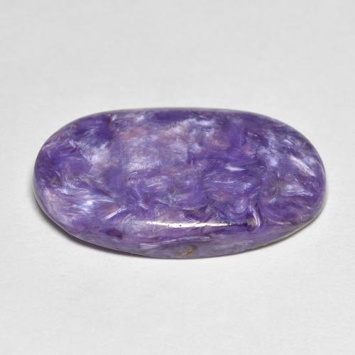 Charoite Viola medio naturale da 8.48 ct, Taglio ovale, Opaco
