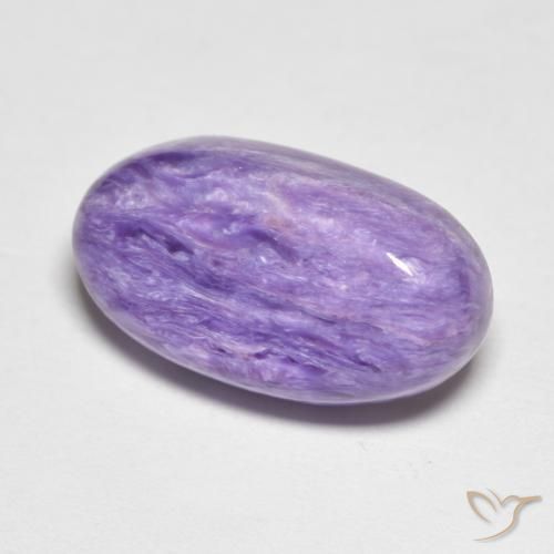 Charoite Viola medio naturale da 7.23 ct, Ovale, Opaco
