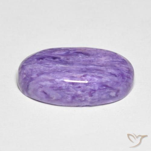 Charoite Viola medio naturale da 7.23 ct, Ovale, Opaco