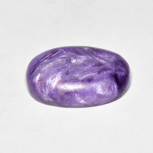 Caroite naturale viola da 5,19 ct, taglio ovale, opaco