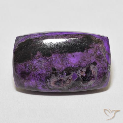 15.40ct Naturale Viola scuro Charoite, Cuscino, Opaco