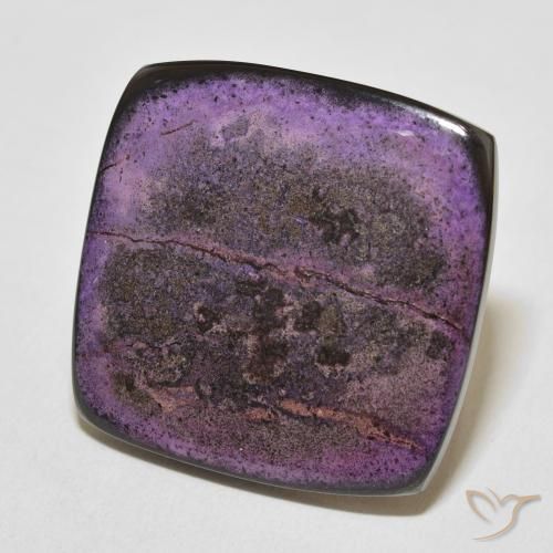 Charoite Viola scuro naturale da 33.21 ct, Cuscino, Opaco