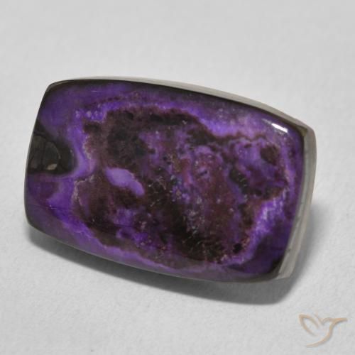 Charoite Medium Dark-Violet naturale da 13.27 ct, Cuscino, Opaco