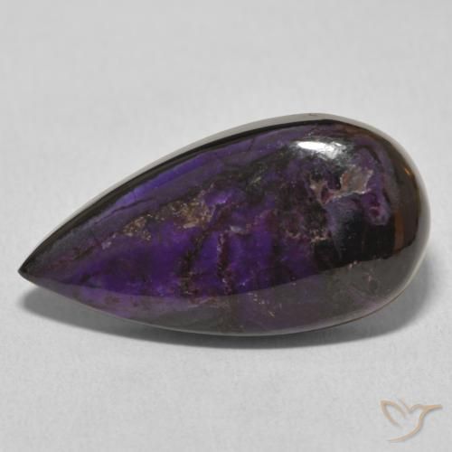 14.65ct Naturale Viola medio Charoite, Forma a pera, Opaco