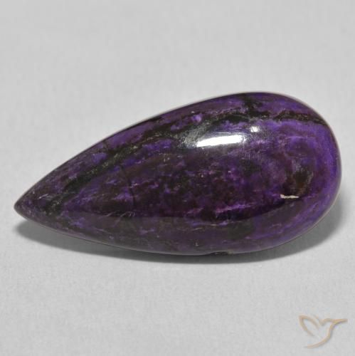 11.69ct Naturale Viola medio Charoite, Forma a pera, Opaco
