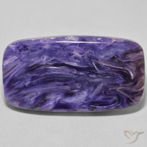 35.16ct Naturale Viola medio Charoite, Cuscino, Opaco