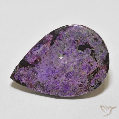 19.23ct Naturale Velluto Viola Viola Charoite, Forma a pera, Opaco