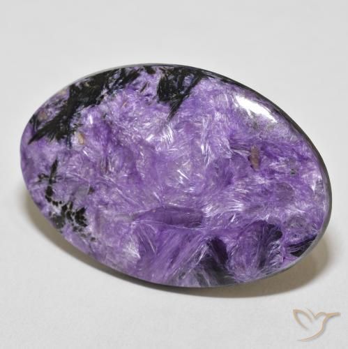 Charoite Viola scuro naturale da 38.49 ct, Taglio ovale, Opaco